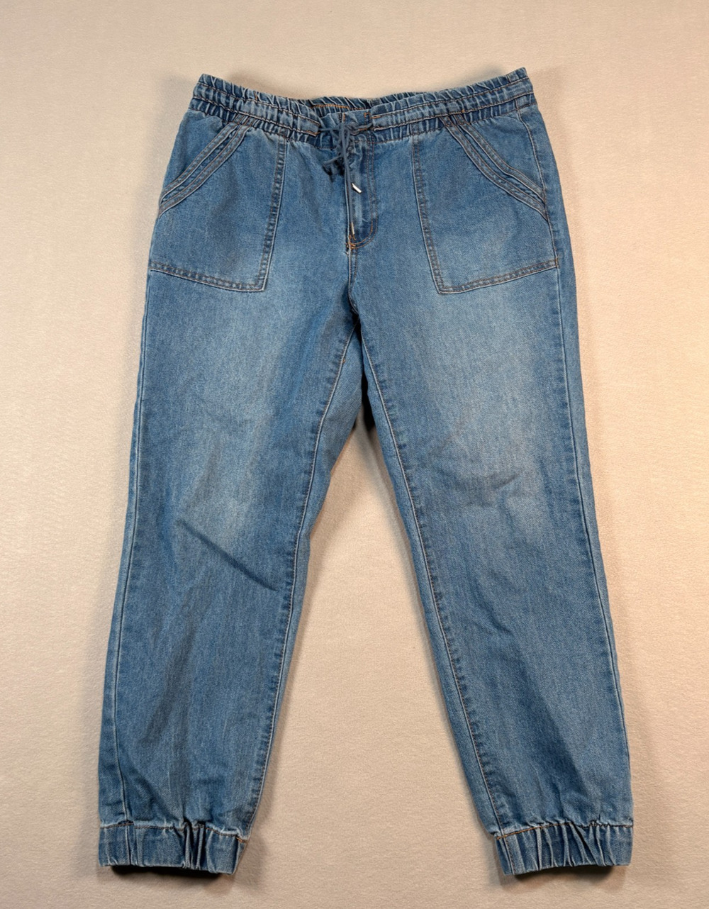 Tinseltown Denim Jogger Jeans Elastic Waist Cuff XL